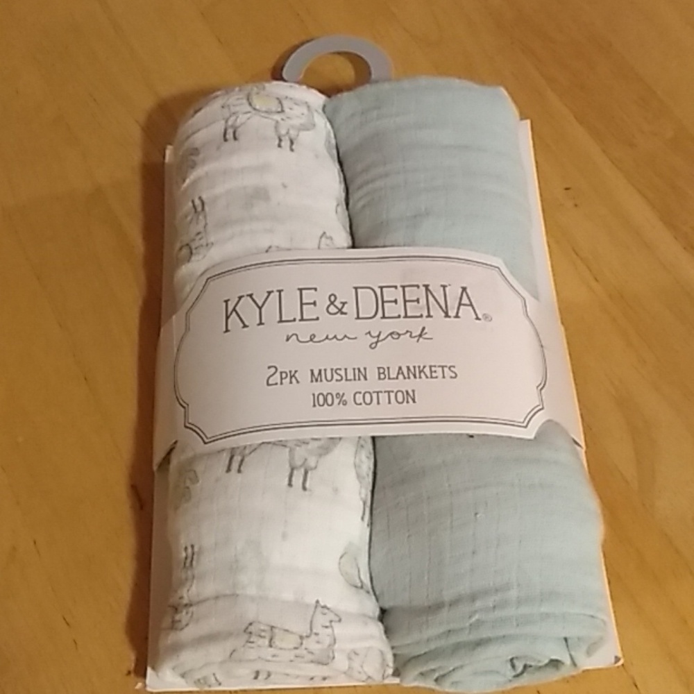 2 NWT Muslin Swaddle Blankets